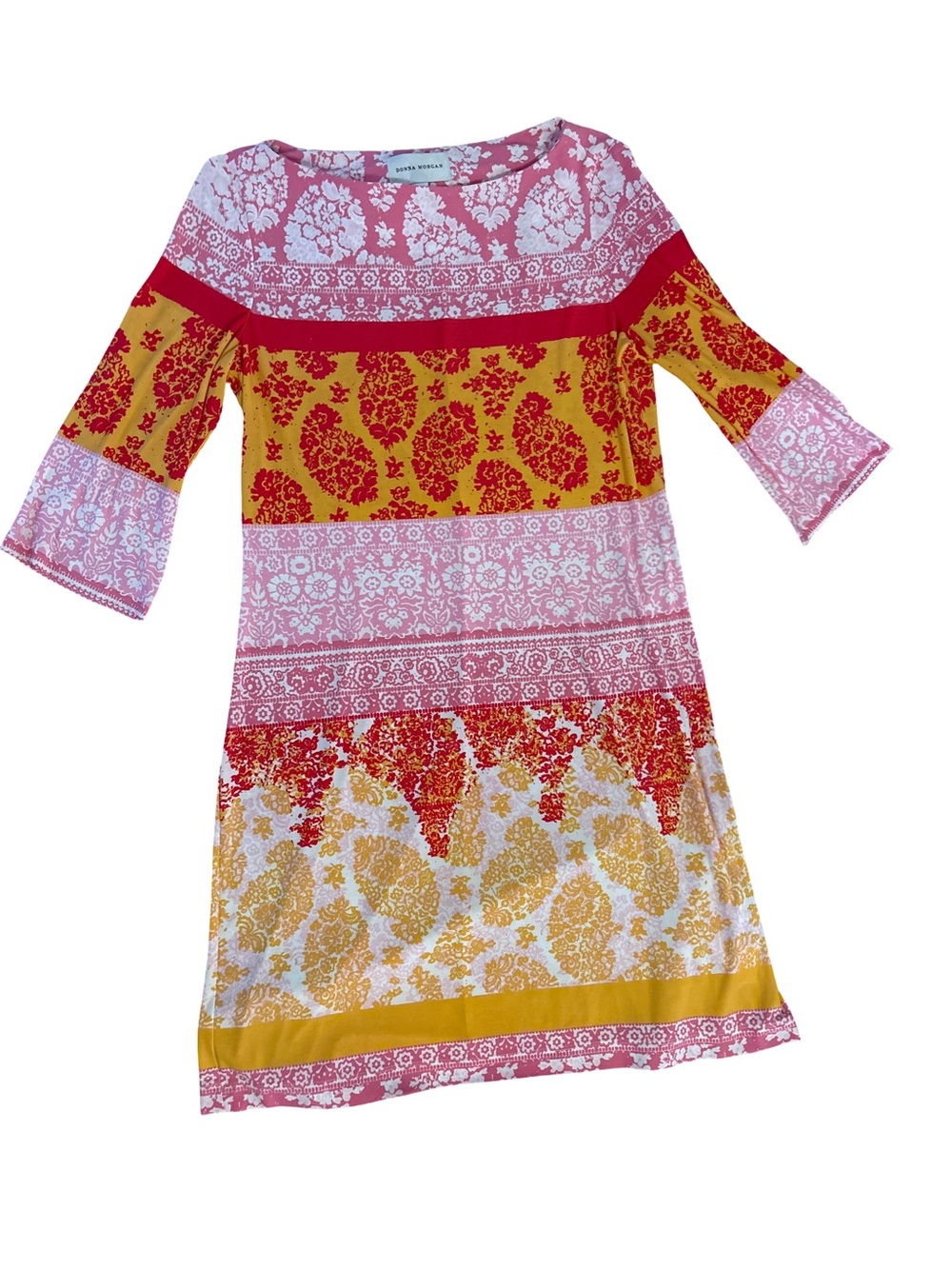 Donna Morgan Pink and White Floral Shift Dress